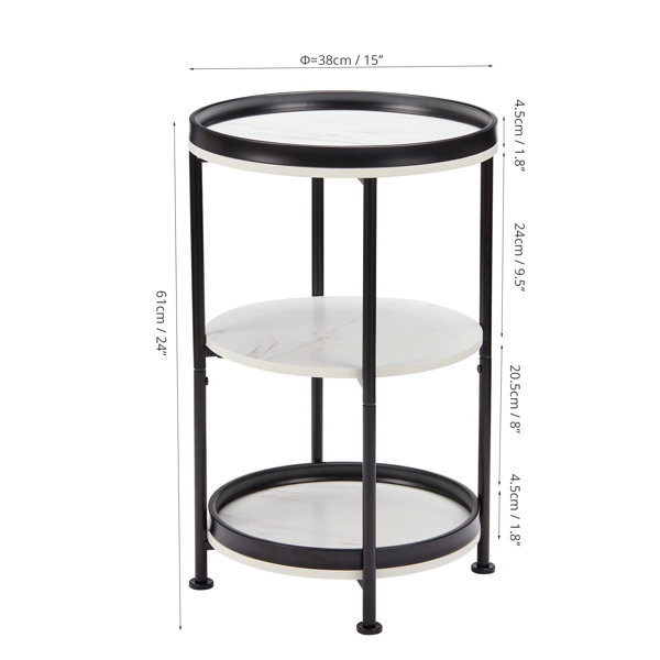Ebern Designs Kymarion Side Table with Storage Wayfair.co.uk